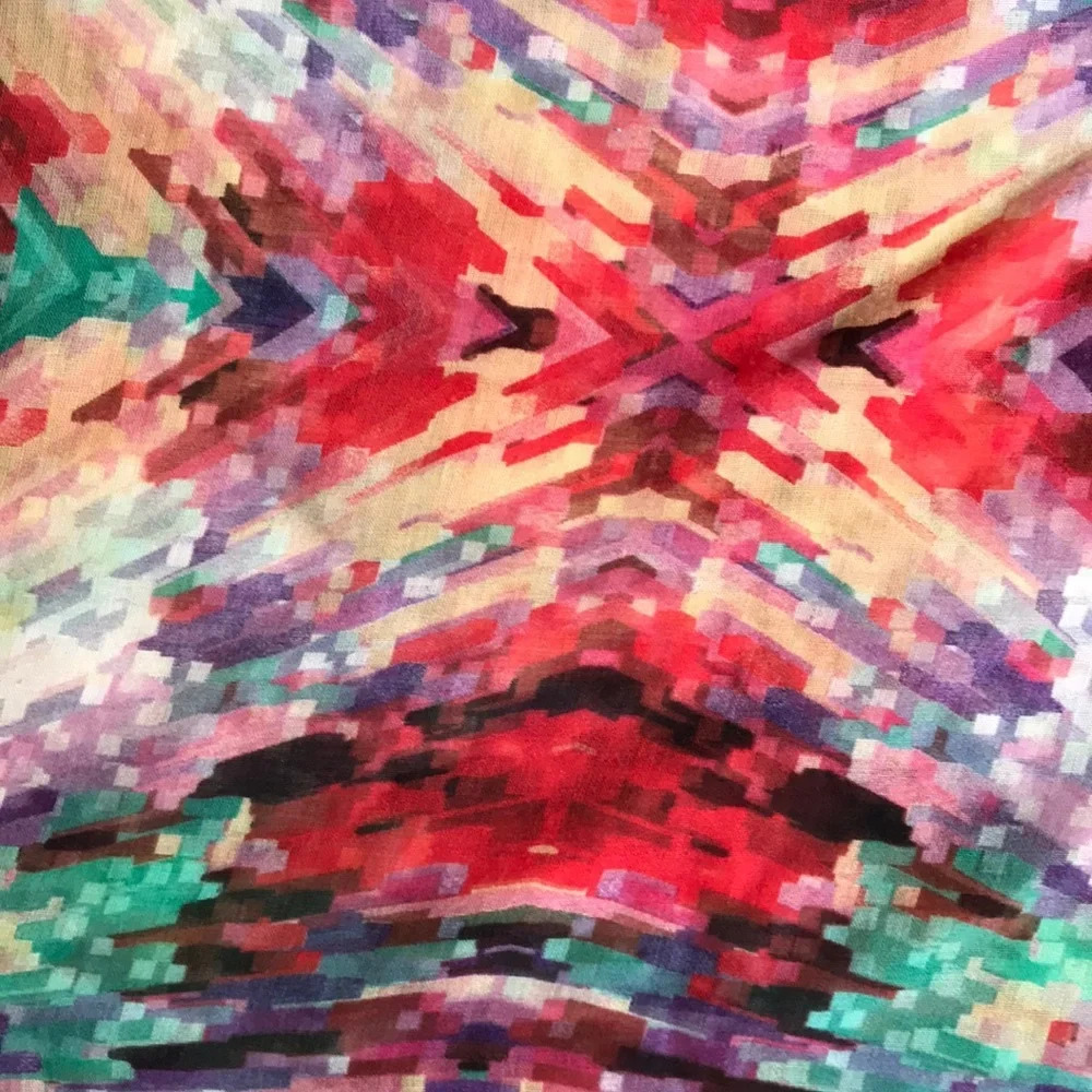 Vibrant, versatile pixel print infinity scarf - image 7